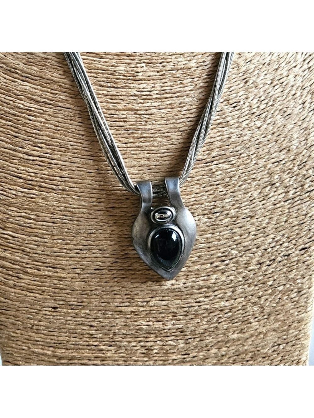 Chico's "Spirit, Motherly Love" Handmade Brushed Silver-tone Pendant Necklace